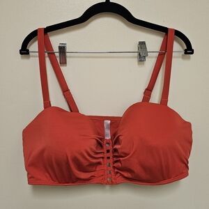 Swim By Cacique (Lane Bryant) Strappy Underwire Balconette Bikini Top 42DD